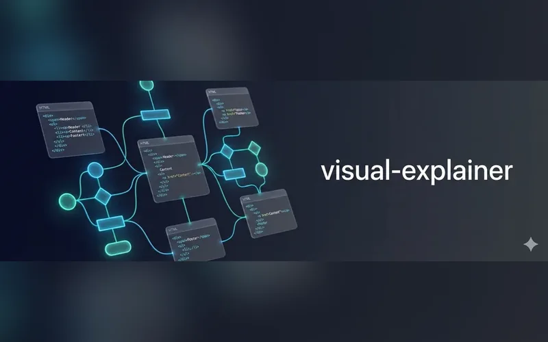 Ảnh minh hoạ cho Visual Explainer — hết cảnh vẽ sơ đồ bằng dấu gạch trong cửa sổ đen